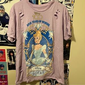 Distressed Cinderella Disney 100 Years of Wonder tee shirt
